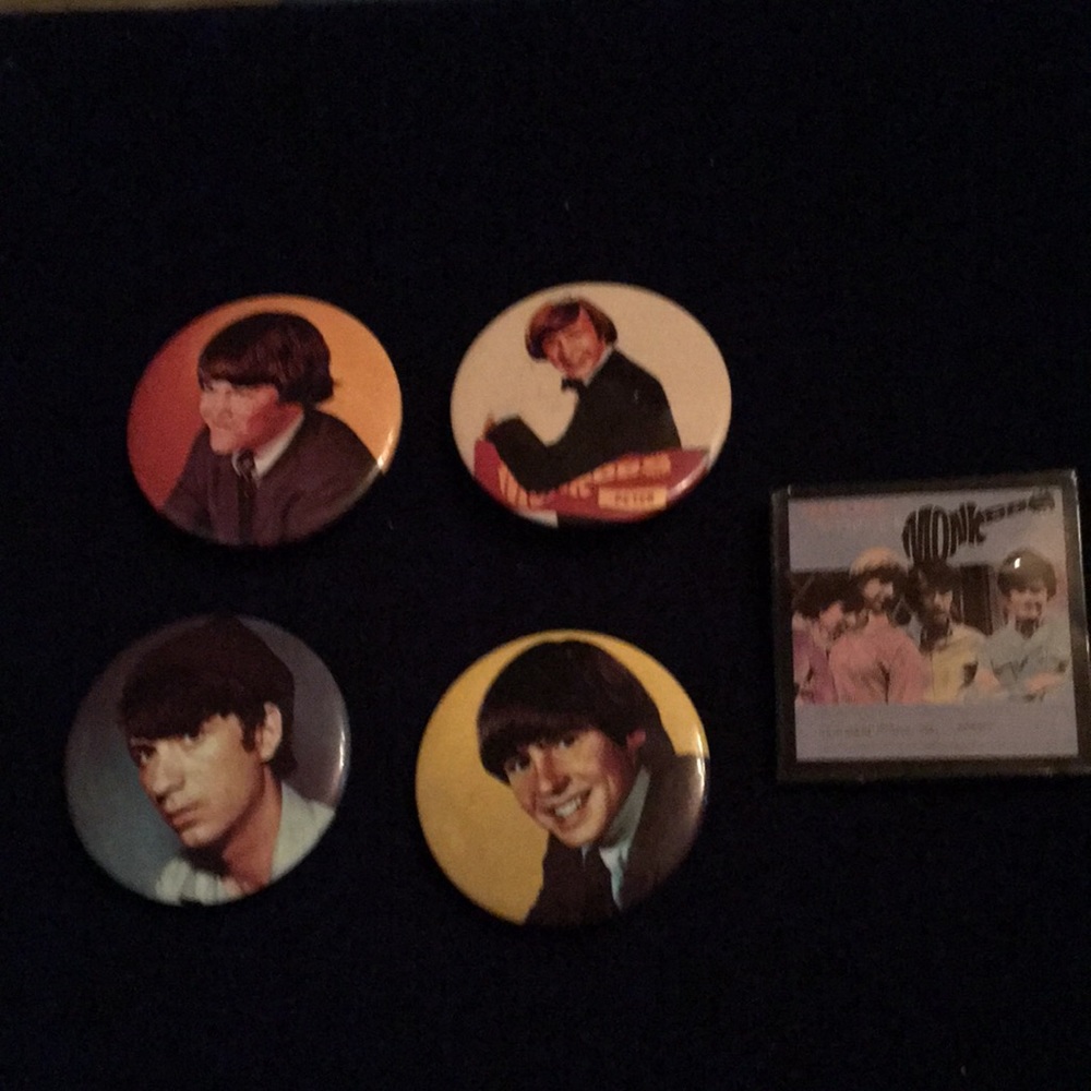 Set of 5 The Monkees Collector Pins